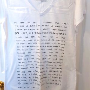 P!NK BEAUTIFUL TRAUMA LYRICS SHIRT
